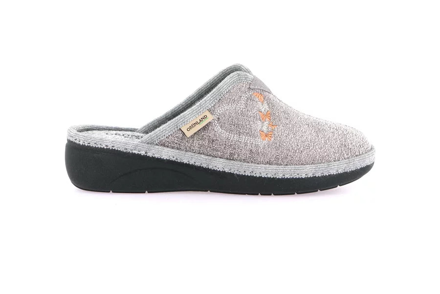 Grunland CI1596 Ciabatta donna in tessuto e cuore ricamato ALME