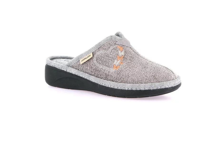 Grunland CI1596 Ciabatta donna in tessuto e cuore ricamato ALME