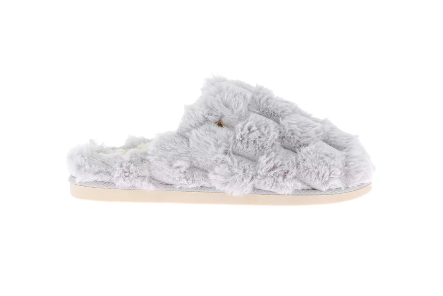Grunland CI2474 Ciabatta in peluche trapuntato | KANT grigio