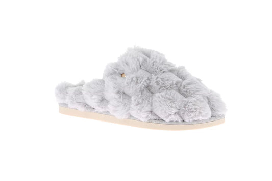 Grunland CI2474 Ciabatta in peluche trapuntato | KANT grigio