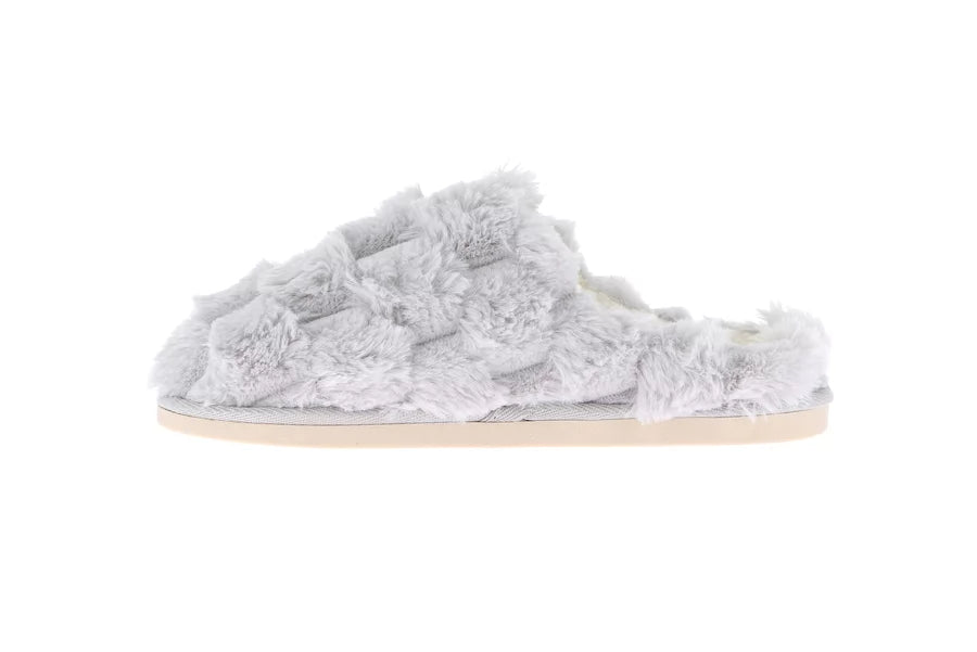 Grunland CI2474 Ciabatta in peluche trapuntato | KANT grigio