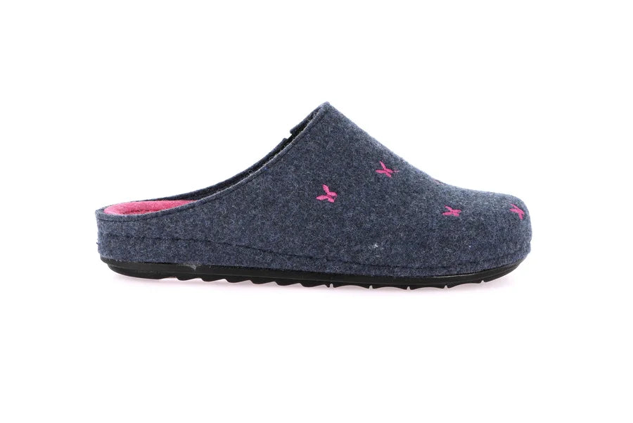 Grunland CI3357 Ciabatta con ricamo a farfalle | PILA