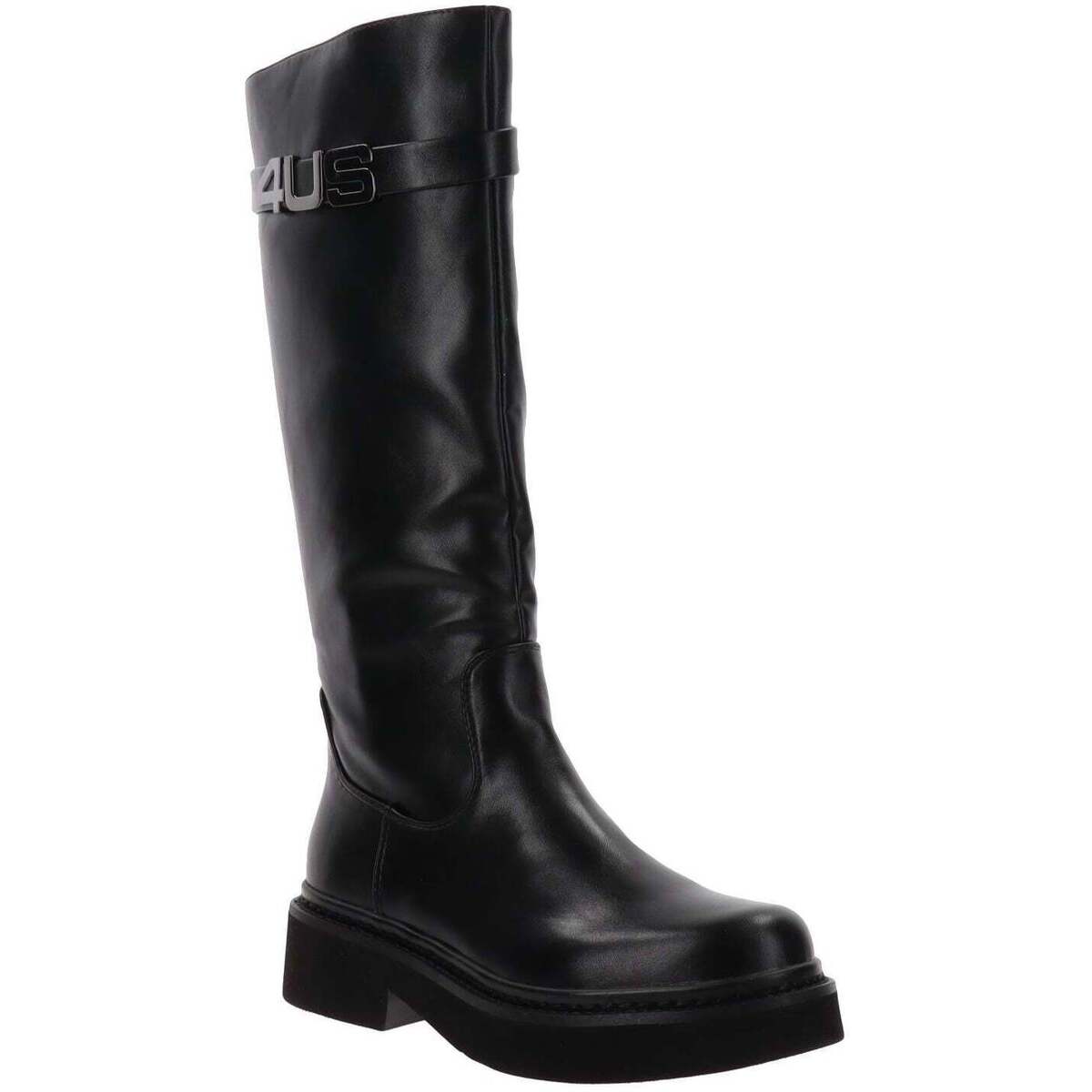 4US 4US009 stivali donna con logo