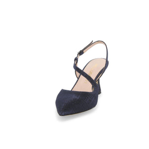 Melluso E1634W décolleté donna slingback in tessuto galassia notte