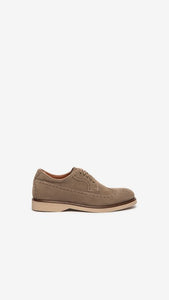 NERO GIARDINI E302791U STRINGATE UOMO IN CAMOSCIO BISCOTTO