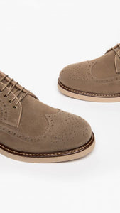 NERO GIARDINI E302791U STRINGATE UOMO IN CAMOSCIO BISCOTTO
