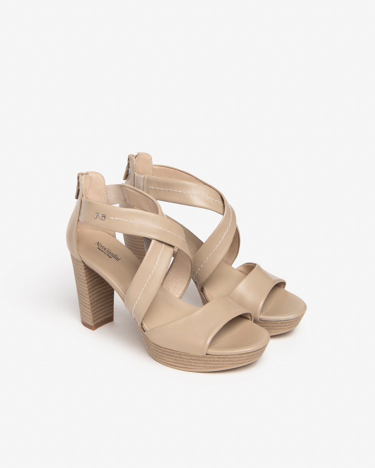 Nero Giardini E307500D sandali donna in pelle sabbia