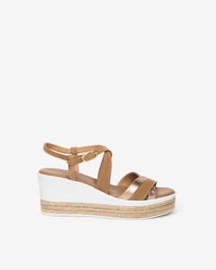 Nero Giardini E307710D sandali donna in suede e pelle sandalo