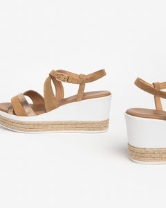 Nero Giardini E307710D sandali donna in suede e pelle sandalo