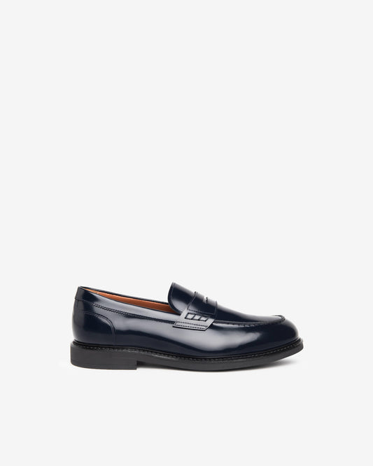 Nero Giardini E400150UE mocassini uomo in pelle blù