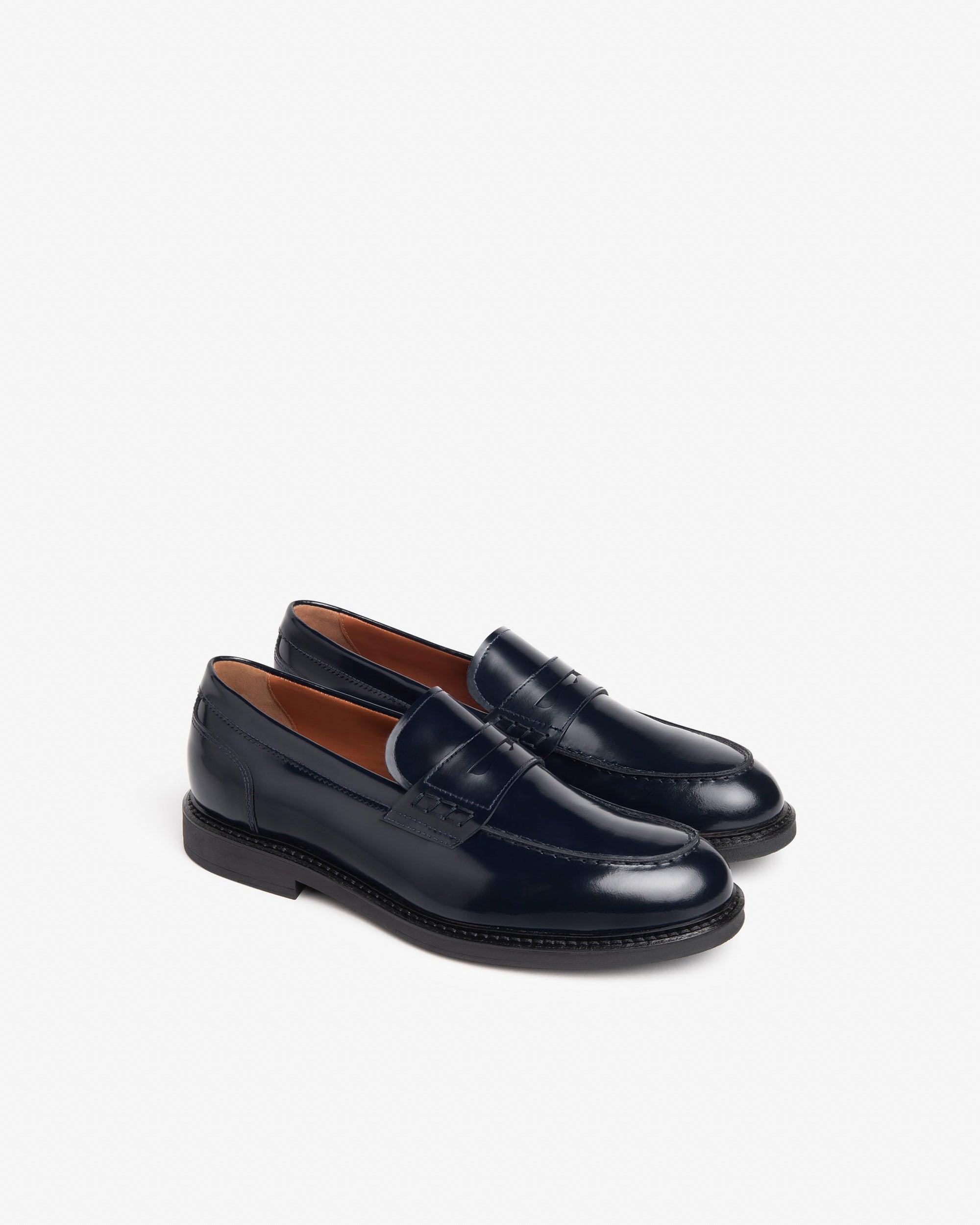 Nero Giardini E400150UE mocassini uomo in pelle blù