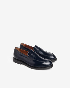 Nero Giardini E400150UE mocassini uomo in pelle blù