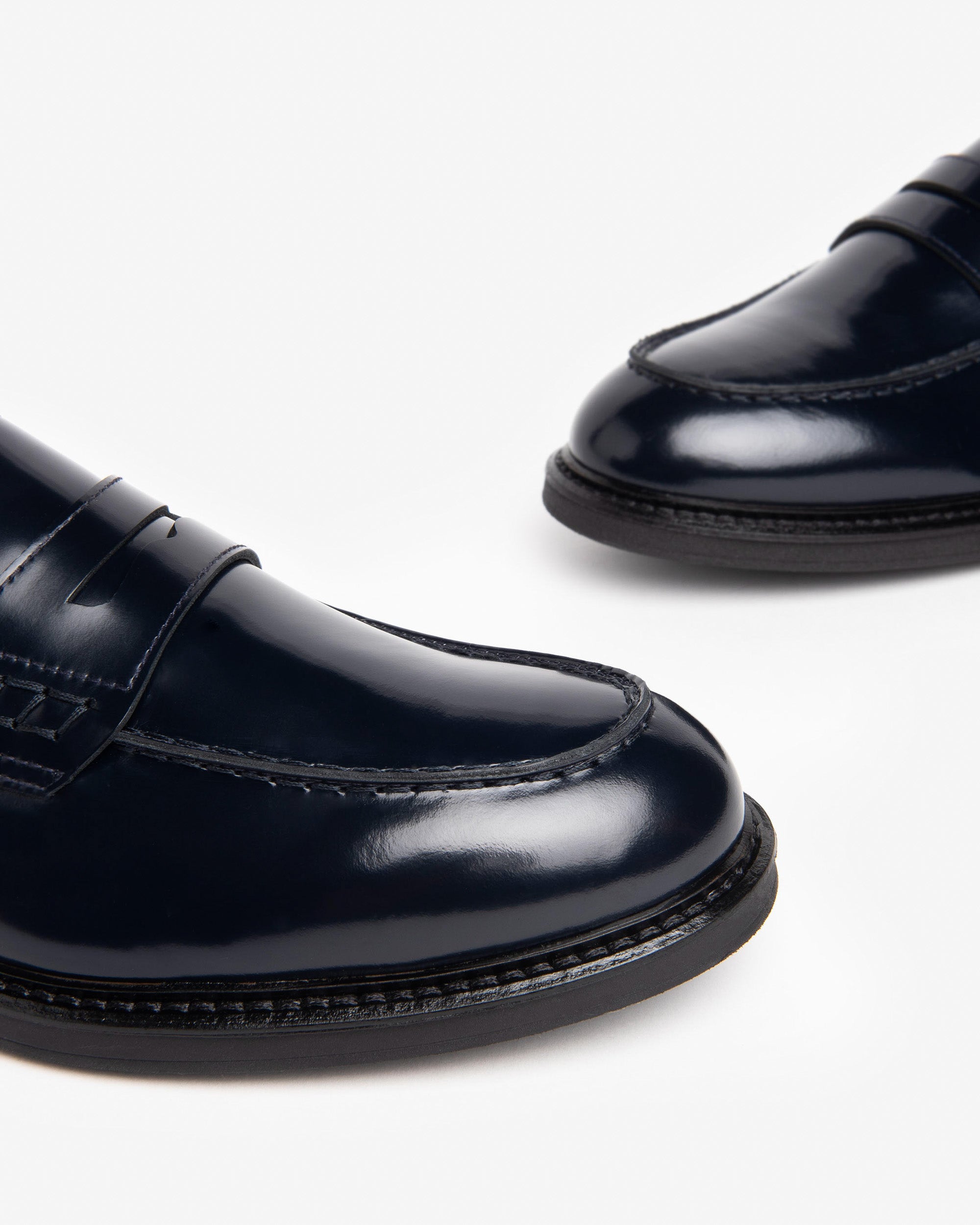 Nero Giardini E400150UE mocassini uomo in pelle blù