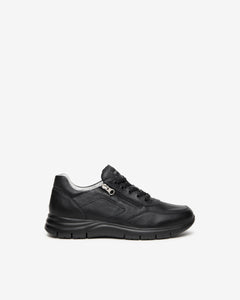 Nero Giardini E400182U sneakers uomo in pelle nero