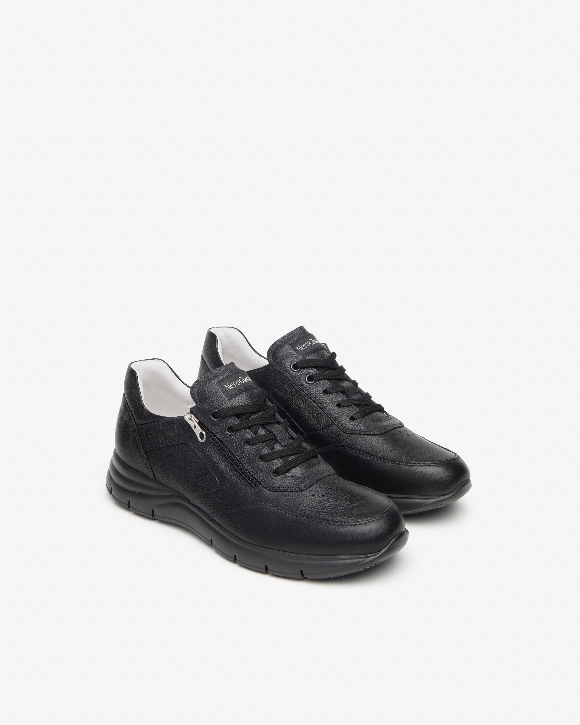 Nero Giardini E400182U sneakers uomo in pelle nero