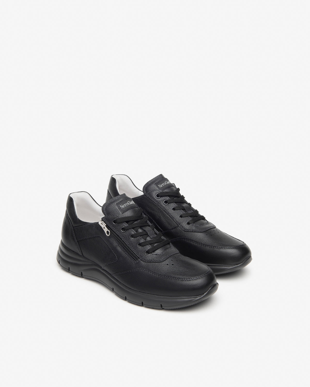 Nero Giardini E400182U sneakers uomo in pelle nero