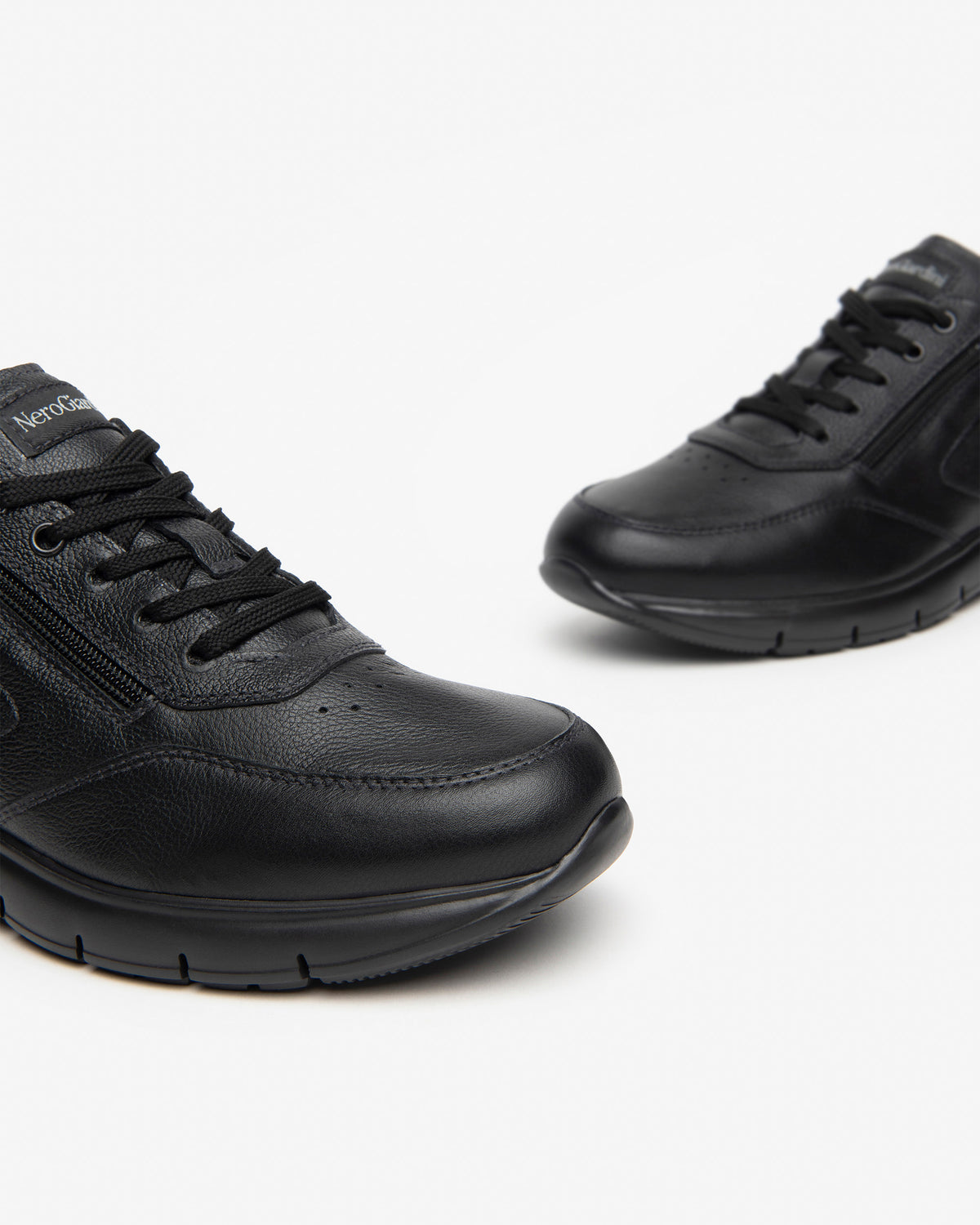 Nero Giardini E400182U sneakers uomo in pelle nero