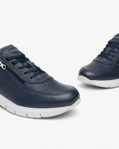 Nero Giardini E400182U sneakers uomo in pelle blù