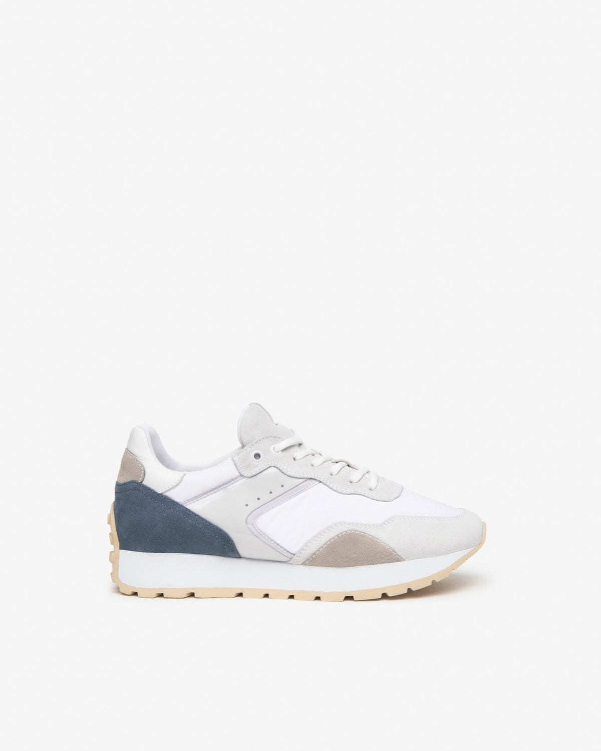 Nero Giardini E400201U sneakers uomo in camoscio, pelle e tela neve
