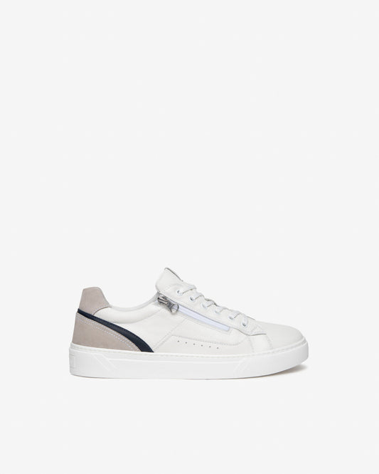 Nero Giardini E400241U sneakers uomo in pelle e camoscio bianco