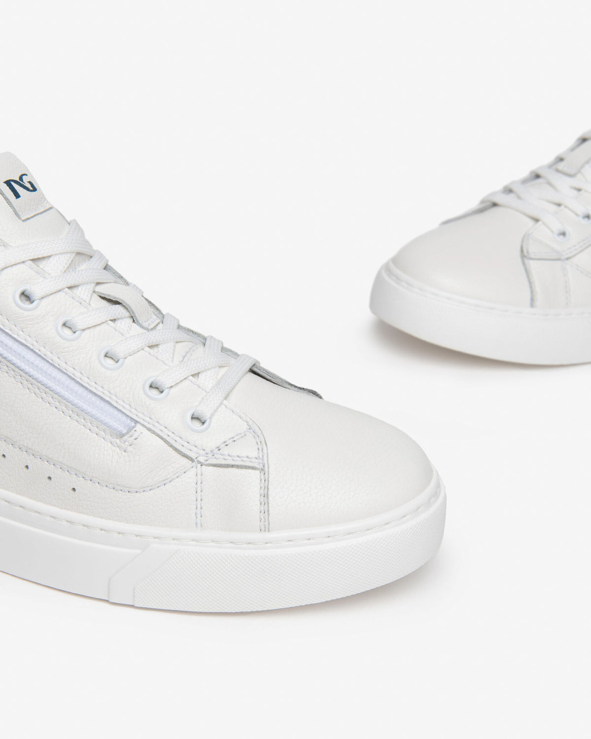 Nero Giardini E400241U sneakers uomo in pelle e camoscio bianco
