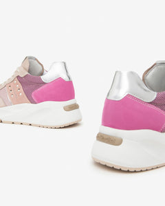 Nero Giardini E409852D Sneakers Donna in Pelle, Suede e Tela femme