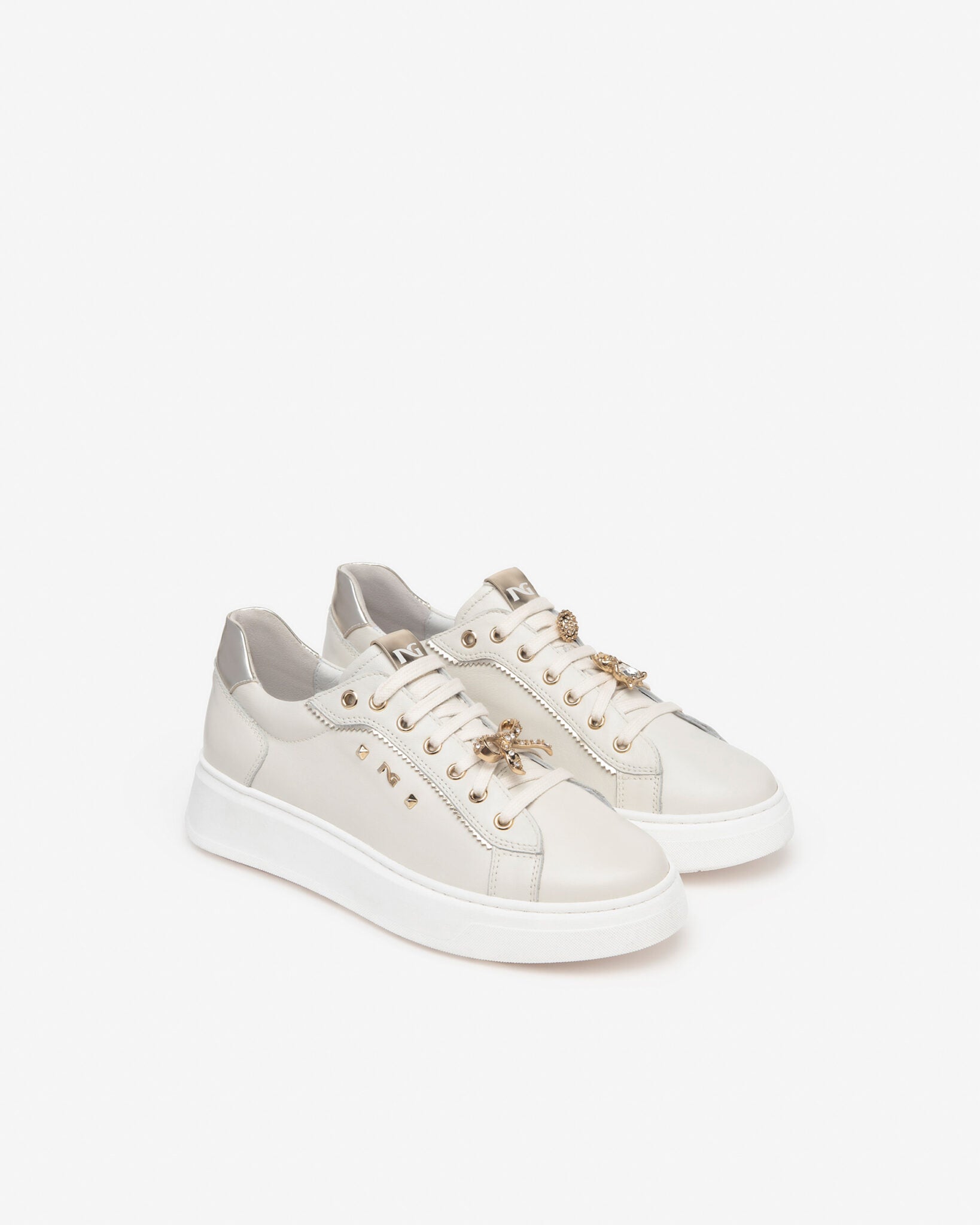 Nero Giardini E409975D sneakers donna in pelle osso