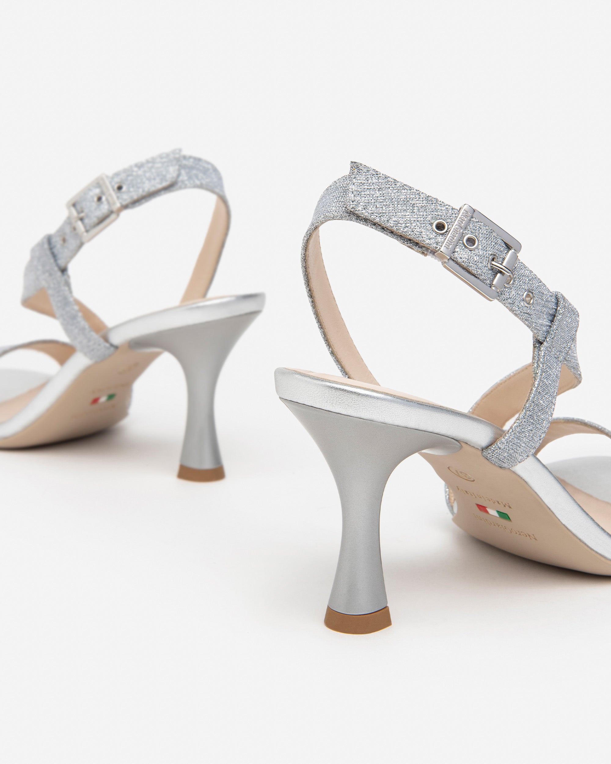 Nero Giardini E410124DE sandali donna in materiale tecnico ghiaccio