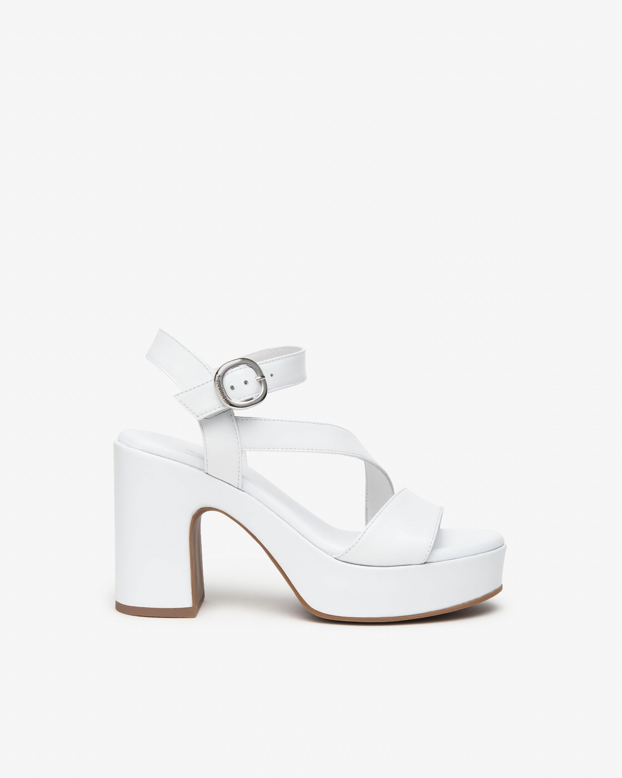 Nero Giardini E410400D sandali donna in pelle bianco
