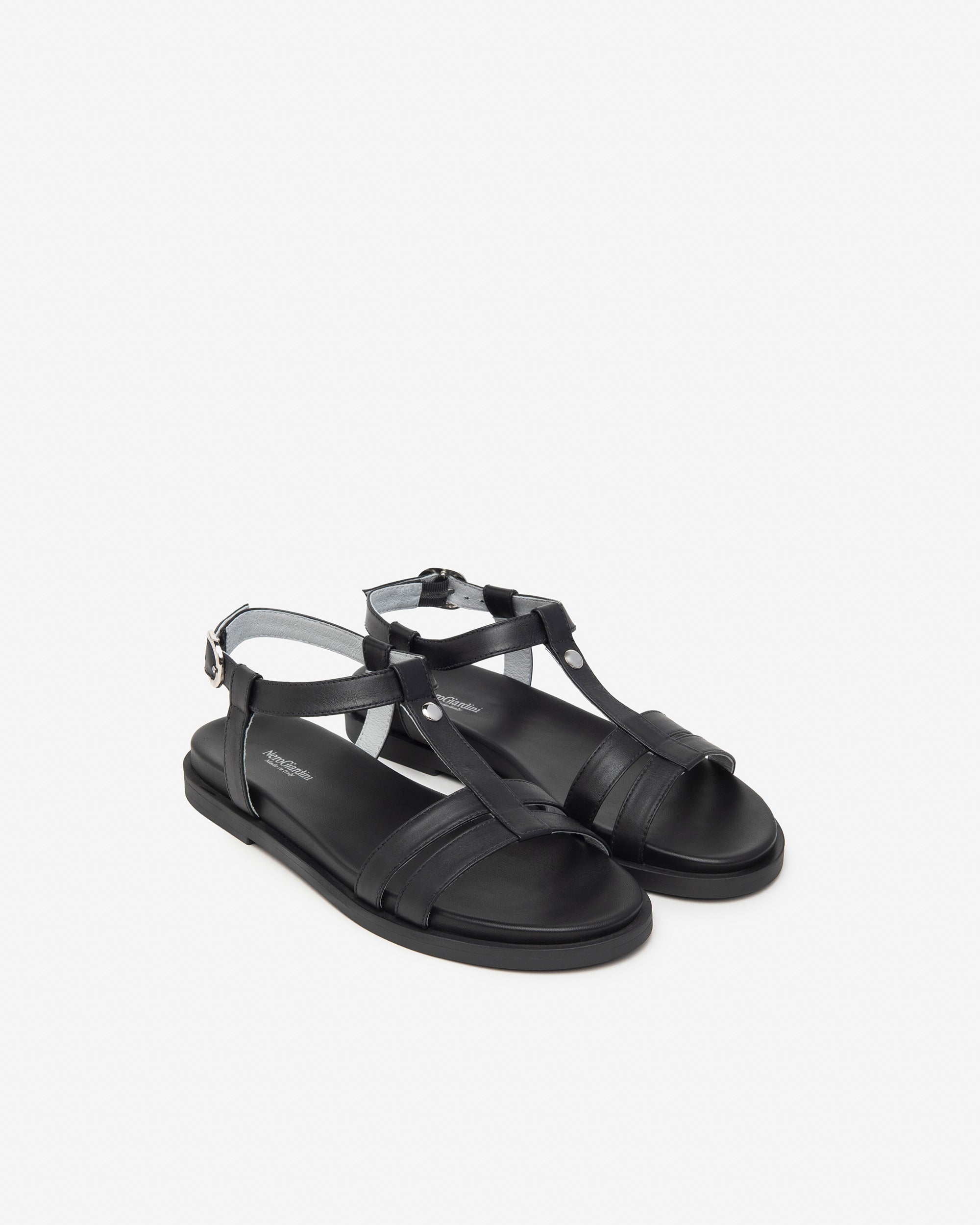 Nero Giardini E410495D sandali donna in pelle nero