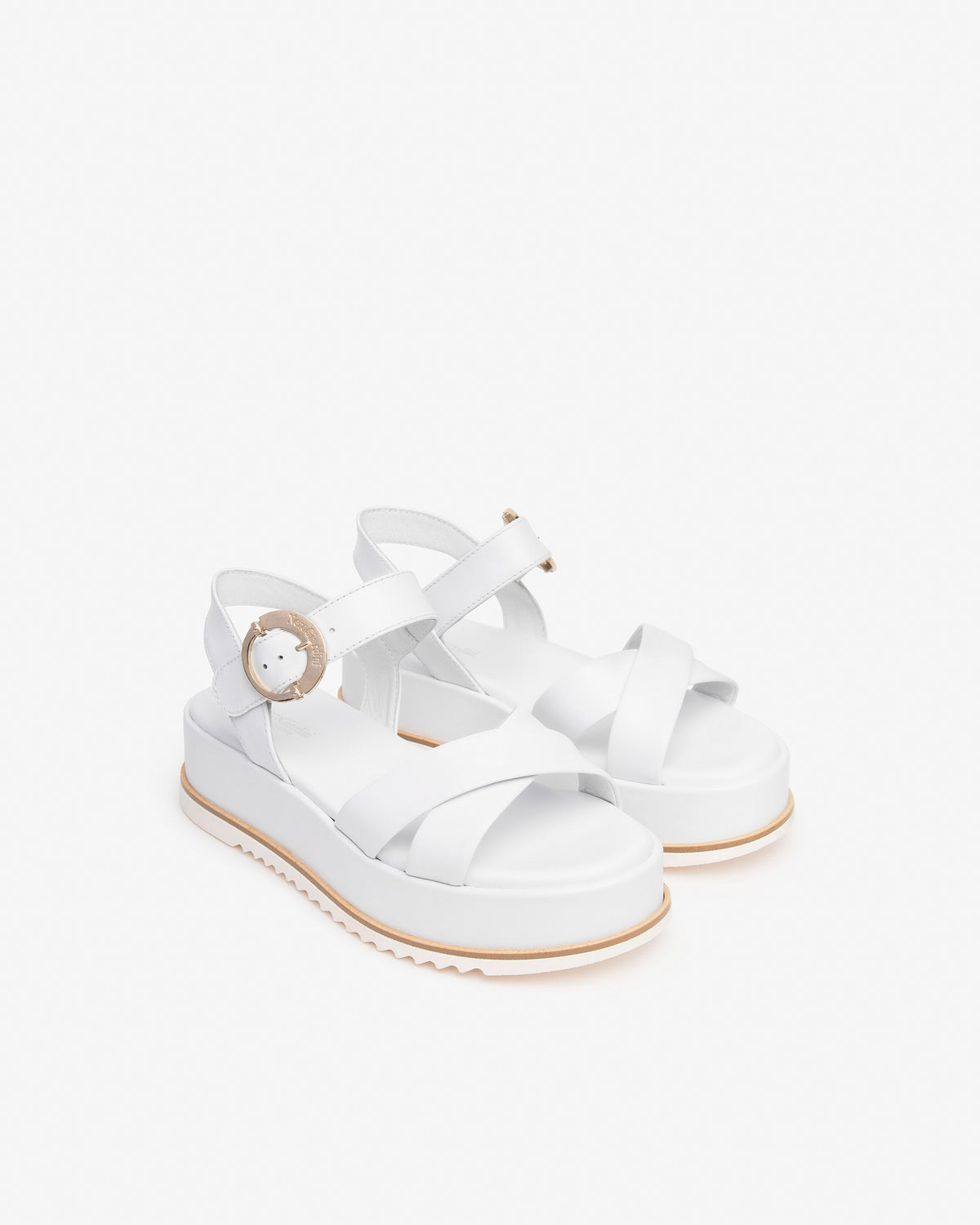 Nero Giardini E410740D sandali donna in pelle bianco