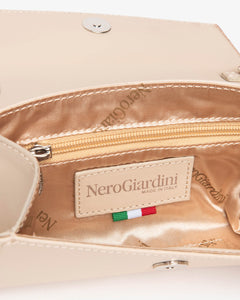 Nero Giardini E443700DE pochette da donna in materiale tecnico lino