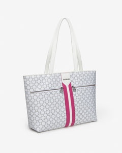 Nero Giardini E443731D borsa tote da donna in materiale tecnico bianco