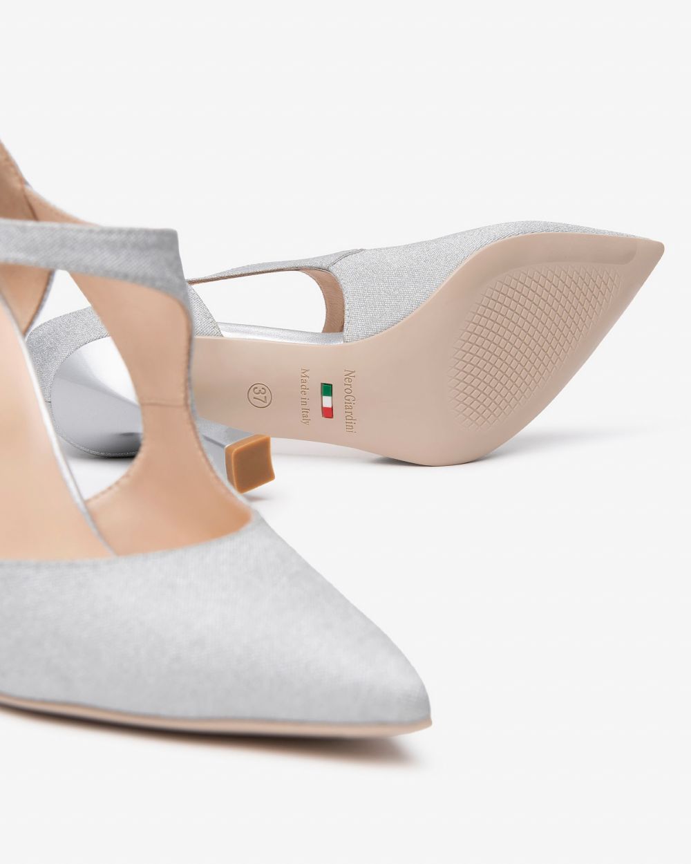 Nero Giardini E512221DE Décolleté Donna in Materiale Tecnico argento