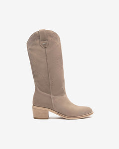 Nero Giardini E512707D Stivali Donna in Suede creta