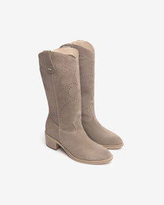 Nero Giardini E512707D Stivali Donna in Suede creta