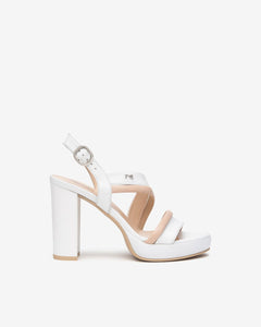 Nero Giardini E513352D Sandali Donna in Pelle bianco