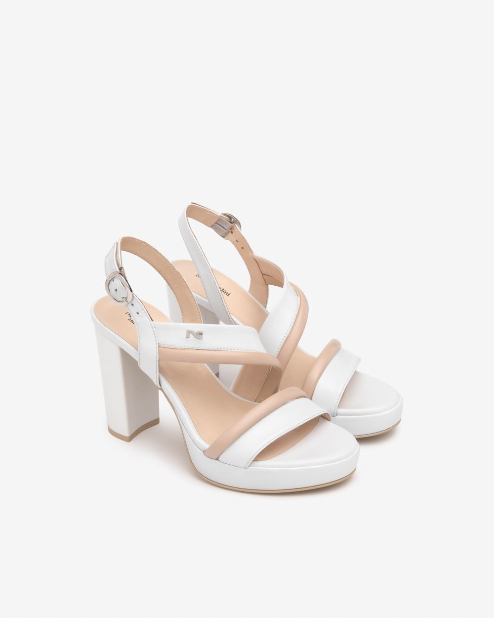 Nero Giardini E513352D Sandali Donna in Pelle bianco