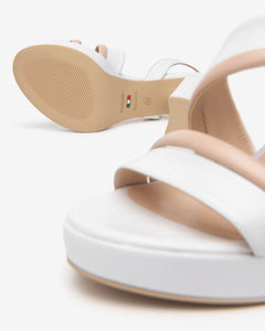 Nero Giardini E513352D Sandali Donna in Pelle bianco