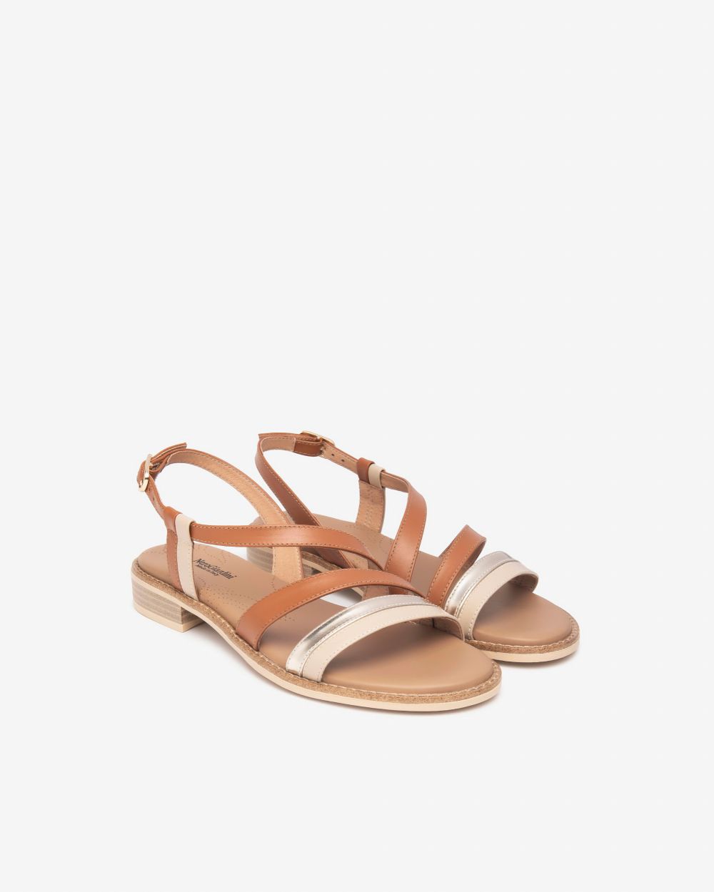 Nero Giardini E513422D Sandali Donna in Pelle e Materiale Tecnico lino