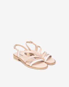 Nero Giardini E513422D Sandali Donna in Pelle e Materiale Tecnico osso