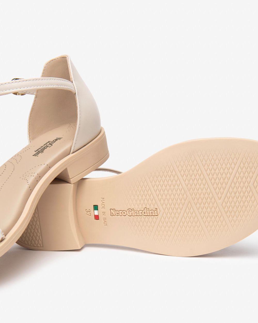 Nero Giardini E513426D Sandali Donna in Pelle e Materiale Tecnico beige/nocciola