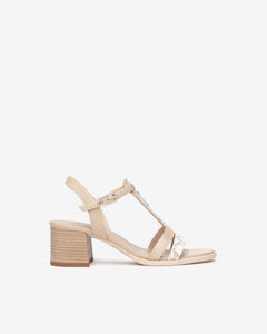 Nero Giardini E513433D Sandali Donna in Pelle e Materiale Tecnico beige/nocciola