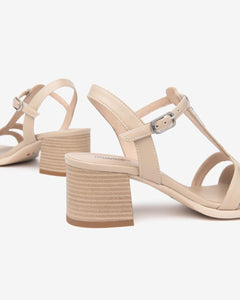 Nero Giardini E513433D Sandali Donna in Pelle e Materiale Tecnico beige/nocciola