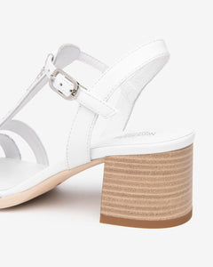 Nero Giardini E513433D Sandali Donna in Pelle e Materiale Tecnico bianco/grigio