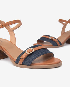 Nero Giardini E513435D Sandali Donna in Pelle e Tessuto jeans