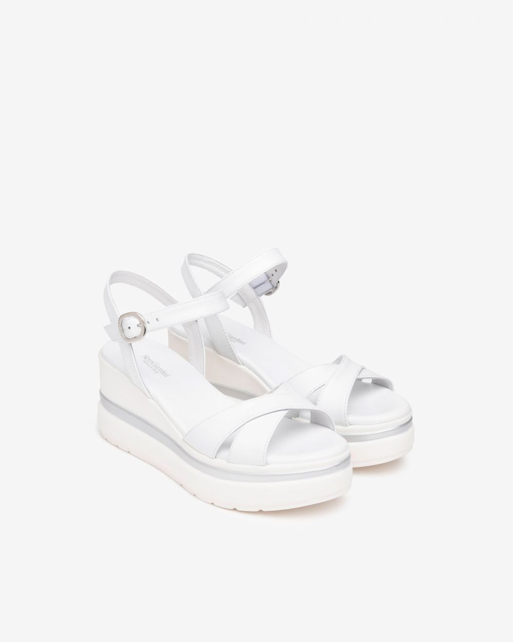 Nero Giardini E513510D Sandali Donna in Pelle bianco