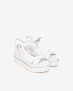 Nero Giardini E513510D Sandali Donna in Pelle bianco