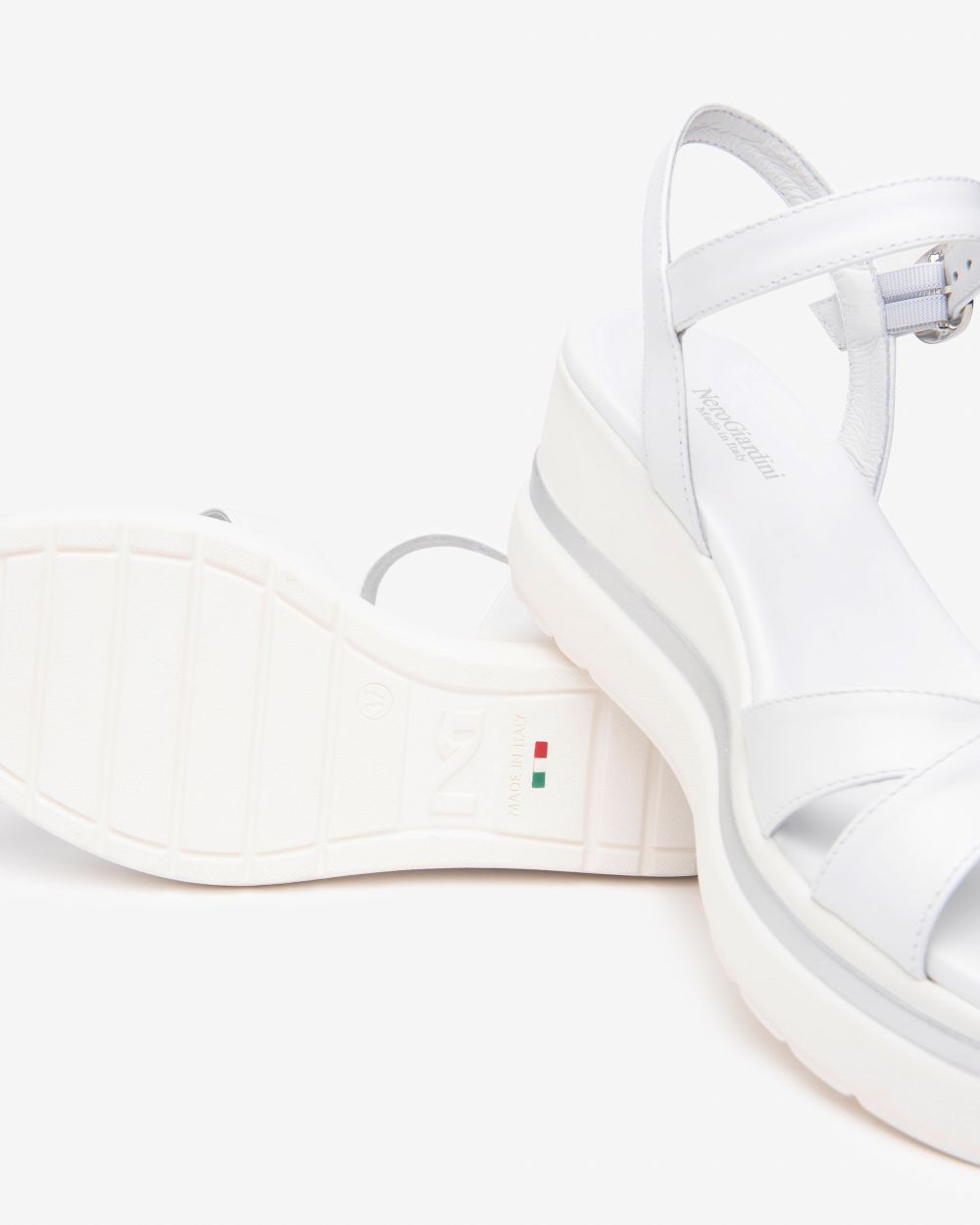 Nero Giardini E513510D Sandali Donna in Pelle bianco