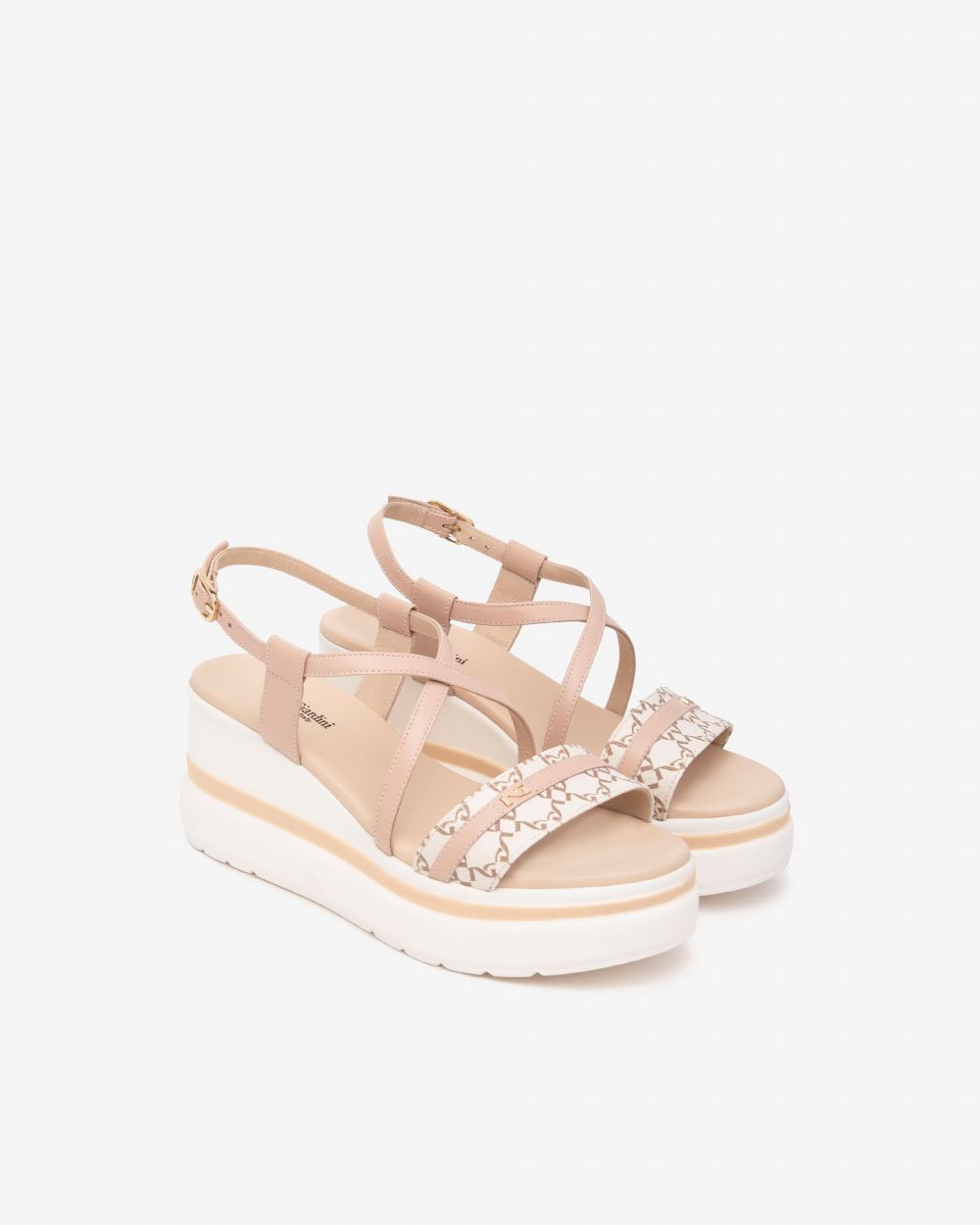 Nero Giardini E513512D Sandali Donna in Pelle e Materiale Tecnico beige/nocciola